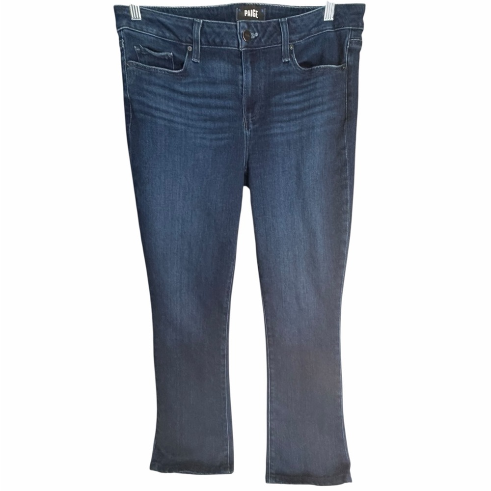 PAIGE Manhattan Flare Jeans‎ Dark Wash Stretch Denim Women Size 32